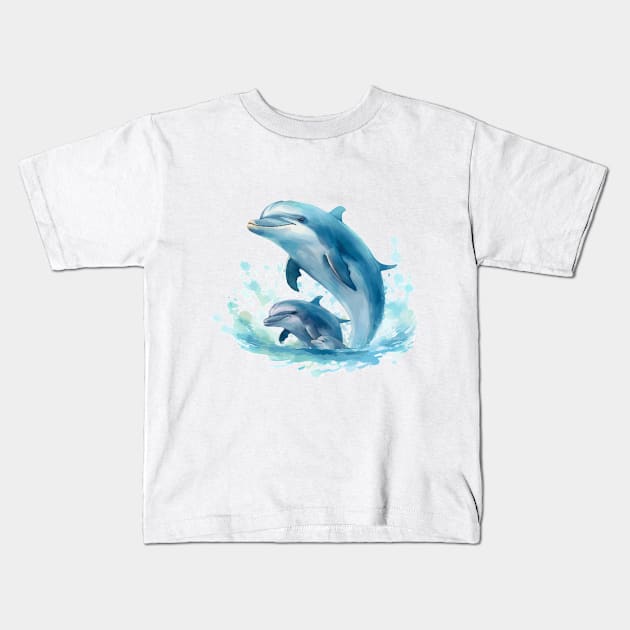 Dolphin Kids T-Shirt by ArtfulDesign